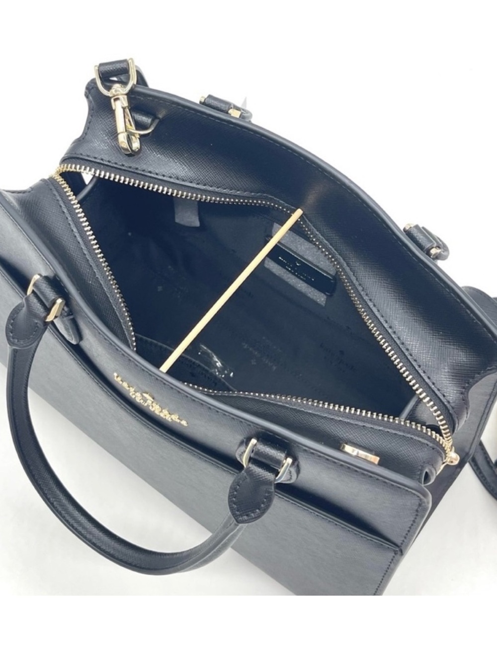 Kate Spade Classic Black Medium Satchel Crossbody - Picture 8 of 11